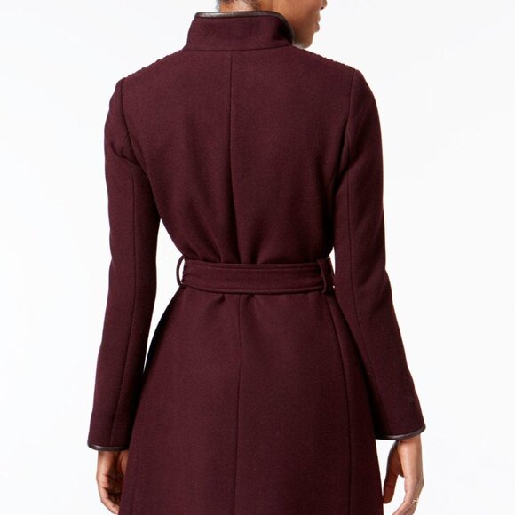 NWT Vince Camuto Burgundy Bouclé Coat Size S - Picture 12 of 15
